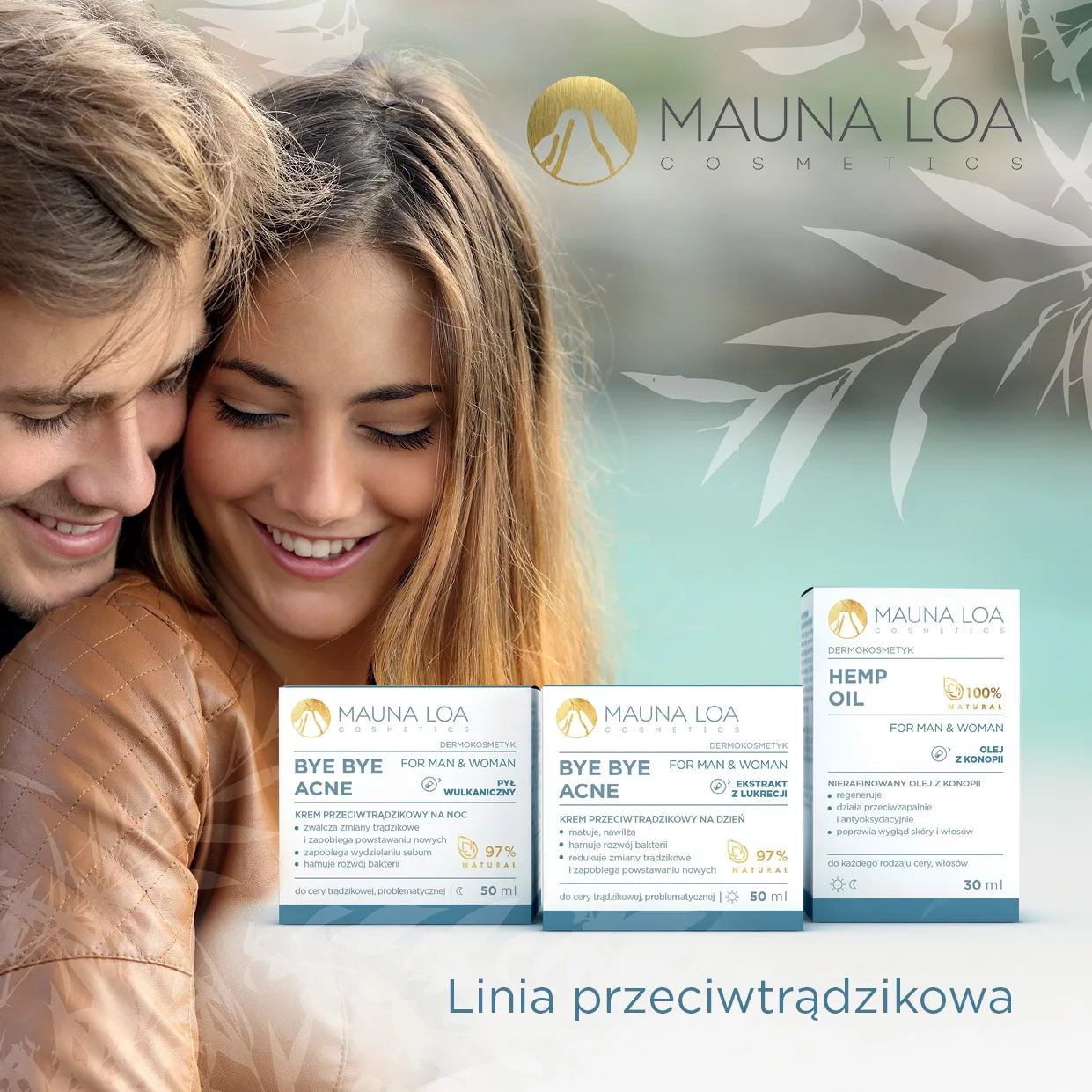 Projekt opakowania dla kosmetyku z linii przeciwtrądzikowej MAUNA LOU przygotowany przez PharmaPack Design