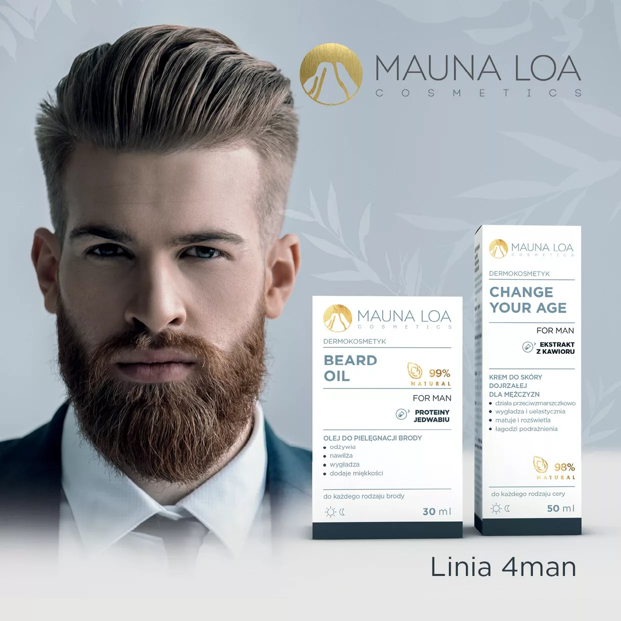 Projekt opakowania dla kosmetyku z linii 4men MAUNA LOU autorstwa PharmaPack Design