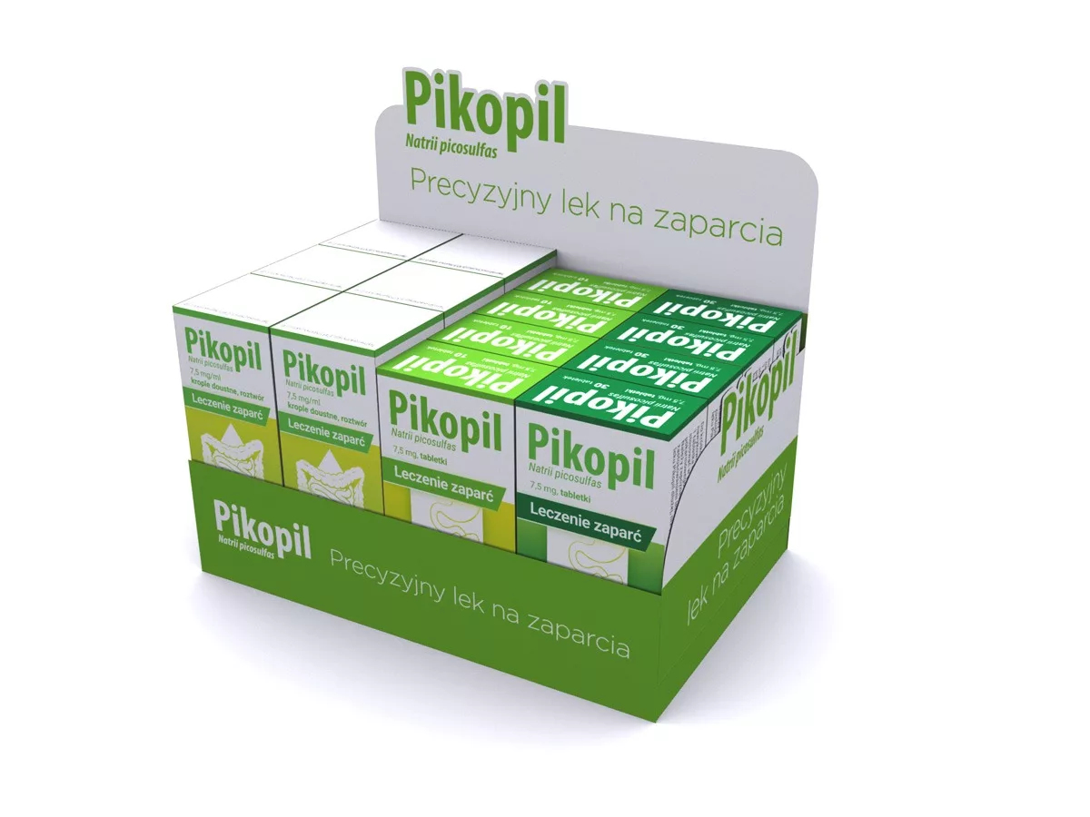 Projekt i wykonanie expozytora dla leku OTC Pikopil przez PharmaPack Design