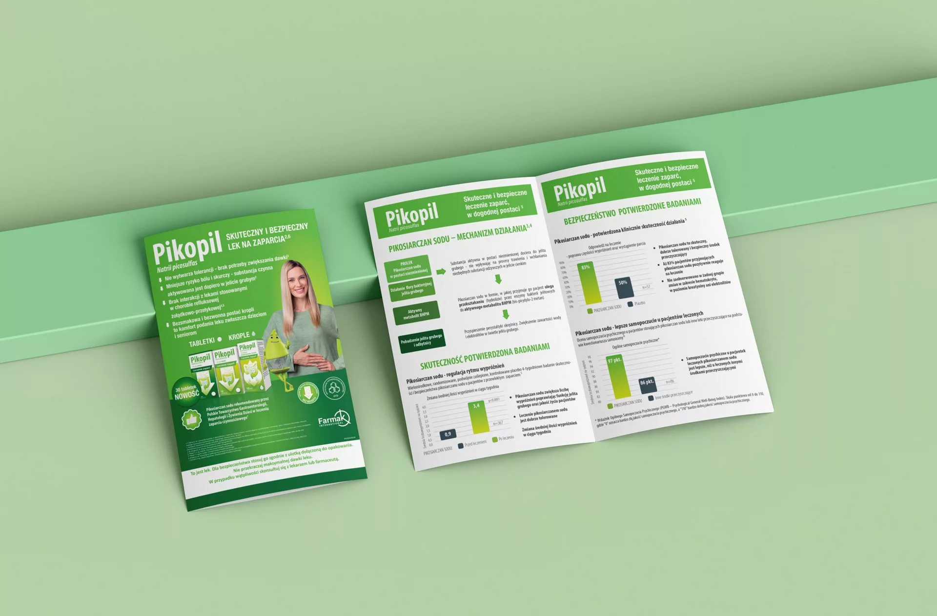 Projekt ulotki dla pacjenta leku OTC Pikopil przez PharmaPack Design