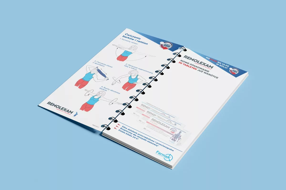 Projekt bloczku leku RX Remolexam wykonany przez PharmaPack Design