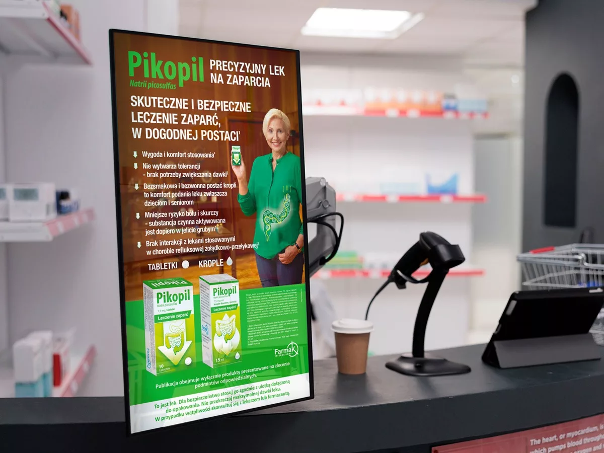 Projekt i wykonanie reklamy dla leku OTC Pikopil przez PharmaPack Design