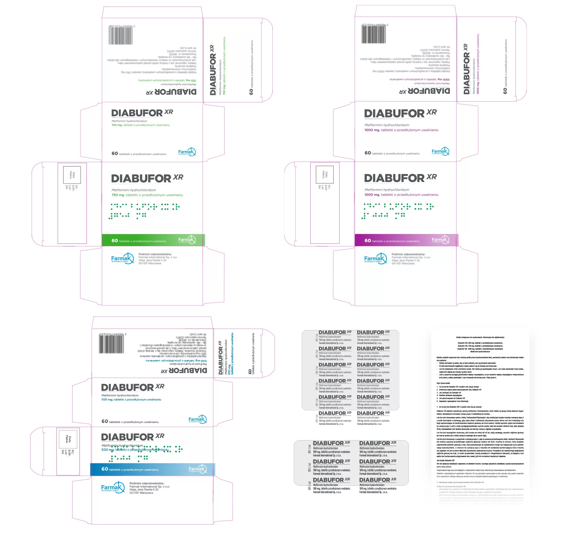 Projekt i produkcja opakowania leku DIABUFOR XR - PharmaPack Desing