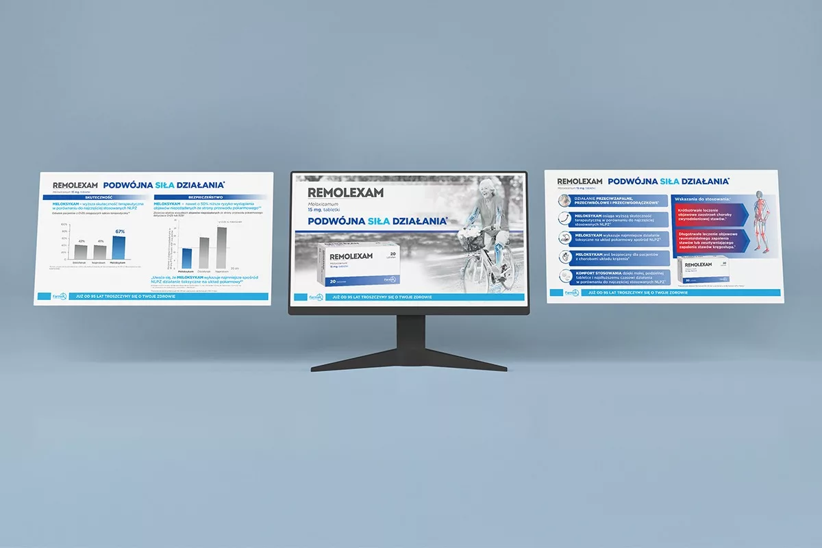 Przygotowanie prezentacji dla leku REMOLEXAM - Pharma Pack Desing