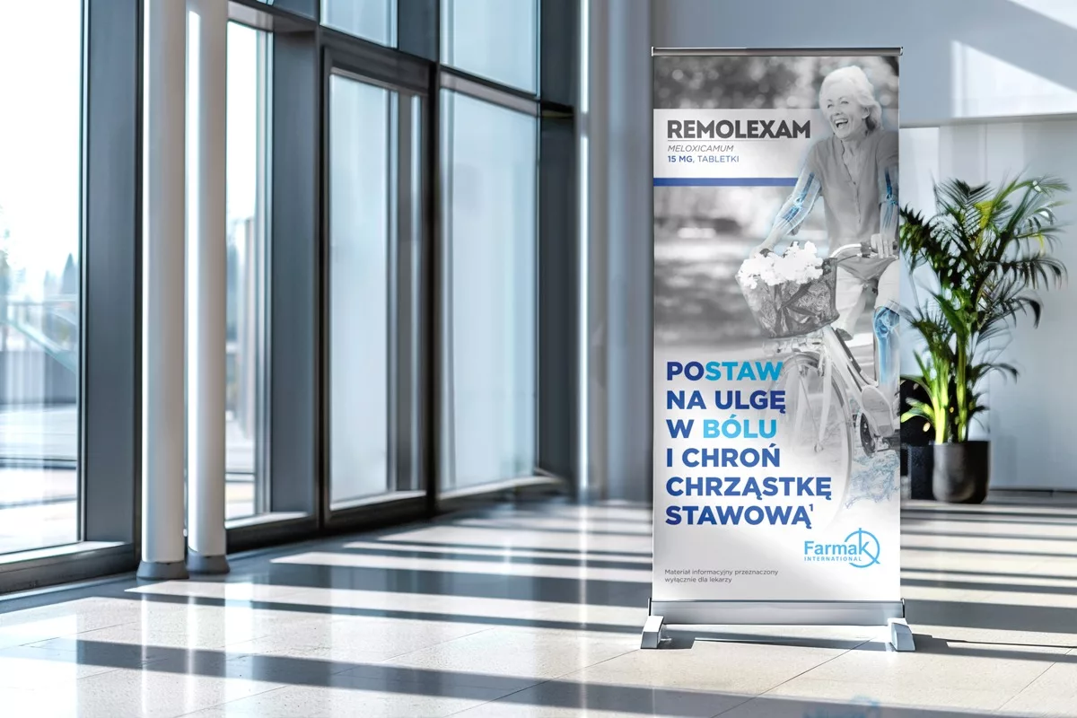 Projekt rollupu leku REMOLEXAM, wykonany przez PharmaPack Design