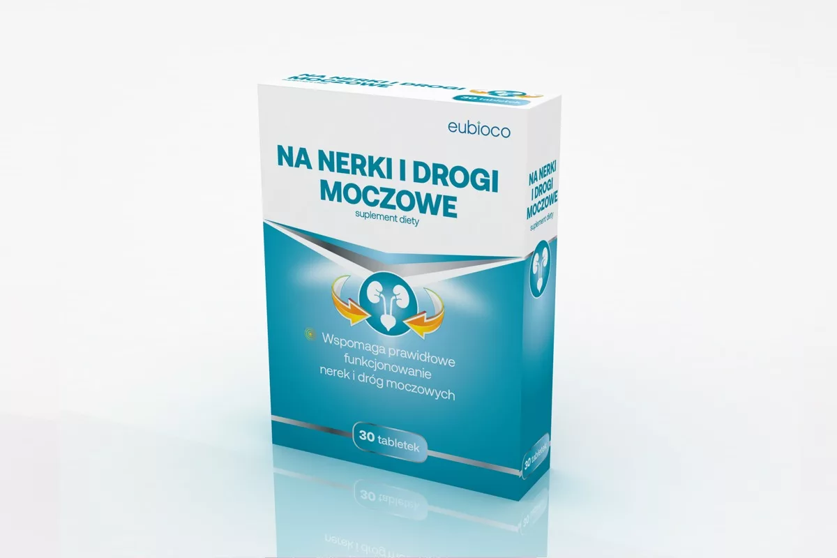 Projekt opakowania suplementu diety na nerki i drogi moczowe marki Eubioco autorstwa PharmaPack Design