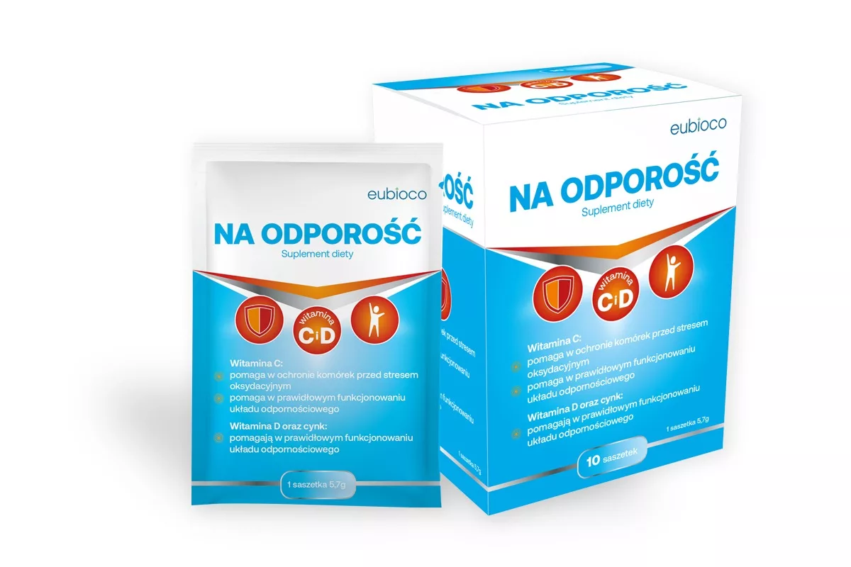 Projekt opakowania suplementu diety na odporność marki Eubioco autorstwa PharmaPack Design