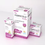 Projekt opakowań suplementu diety FEBRICOLD – syrop, maść i krople do nosa