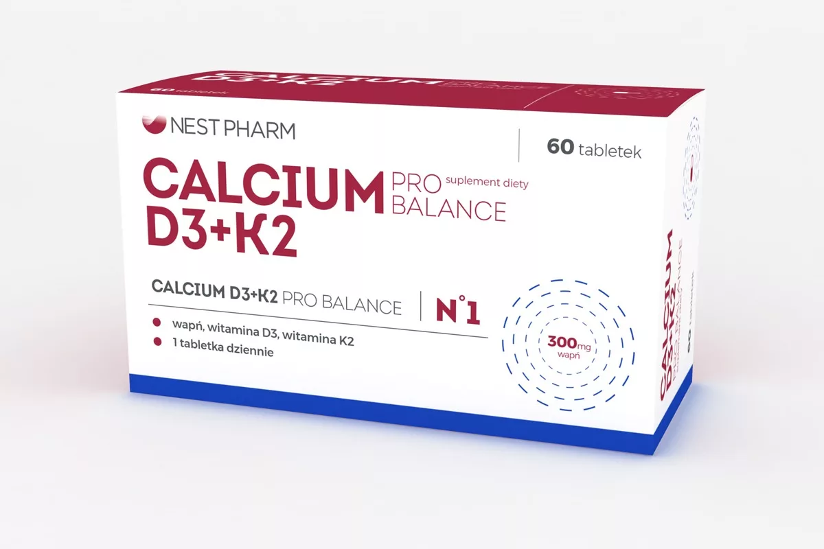 Projekt opakowania suplementu diety Calcium Nestpharm autorstwa PharmaPack Design