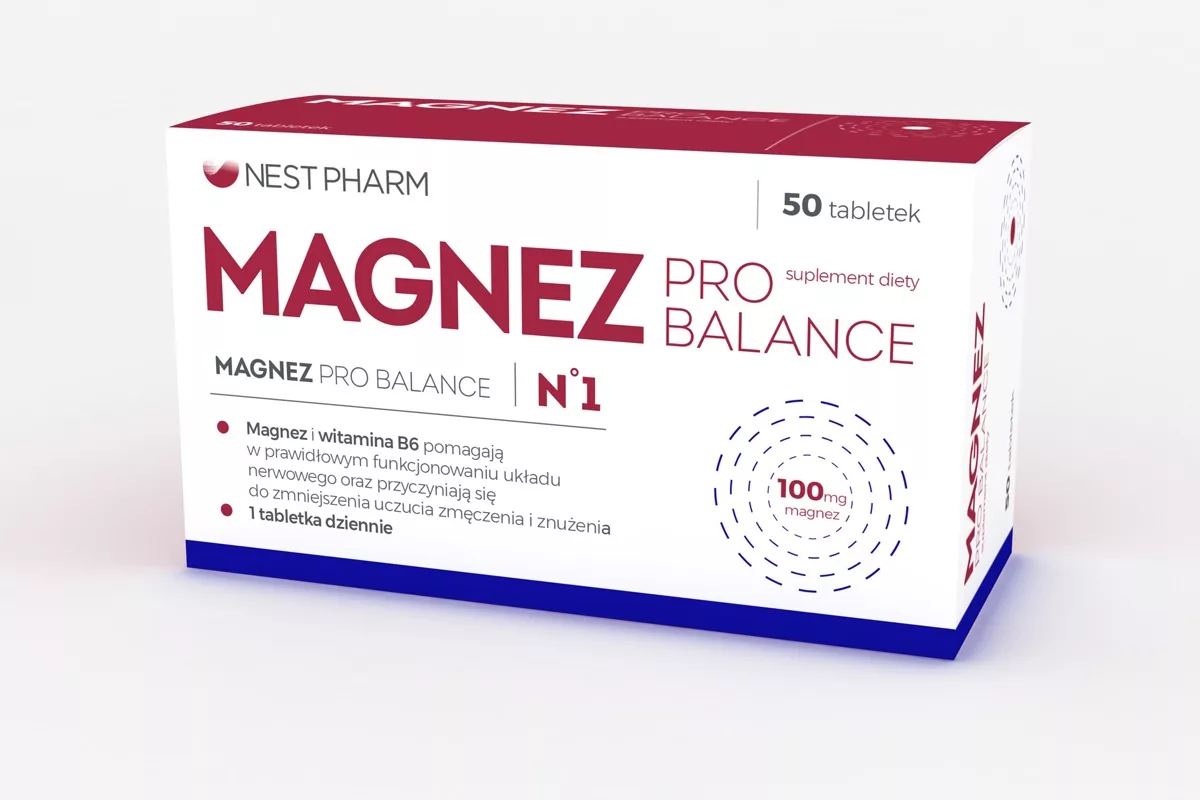 Opakowanie suplementu diety Magnez Nestpharm – projekt graficzny PharmaPack Design