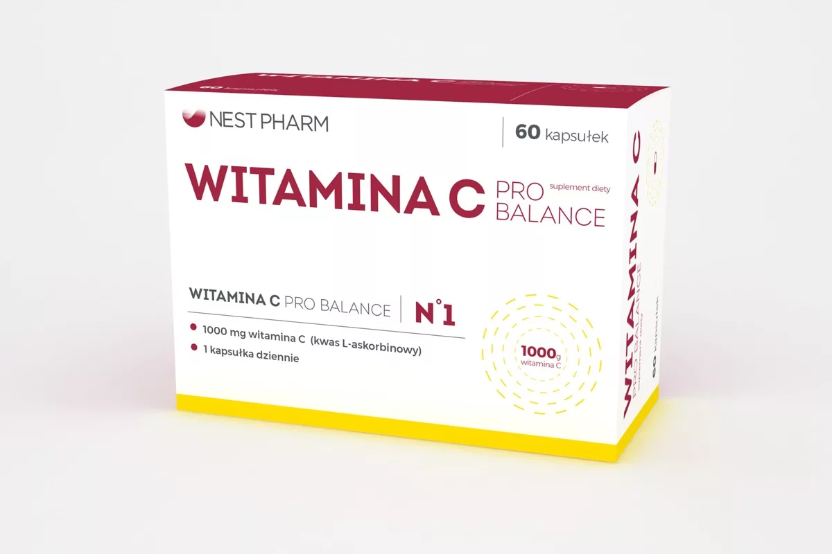 PharmaPack Design – projekt opakowania suplementu diety Witamina C Nestpharm