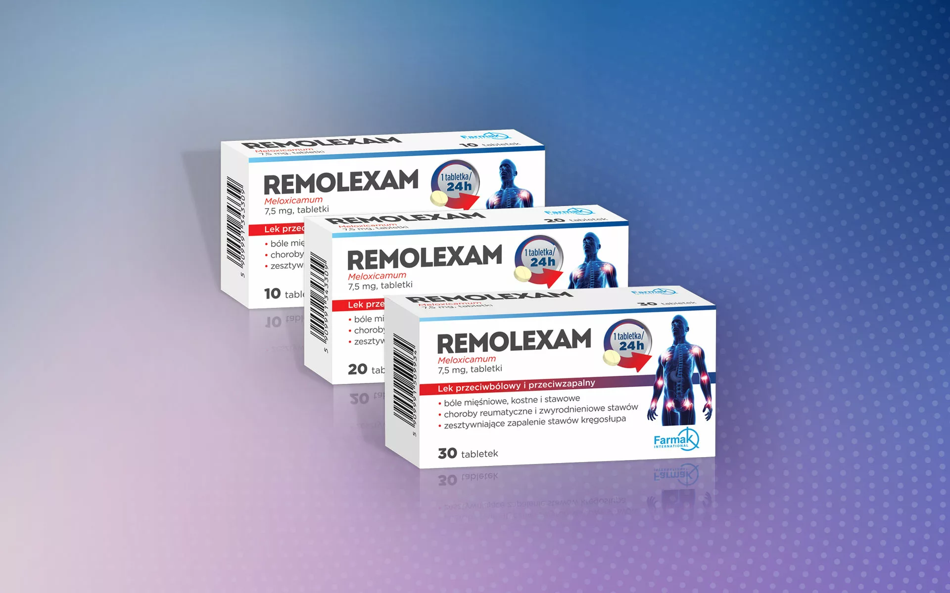 Projekt opakowania leku OTC Remolexam autorstwa PharmaPack Design