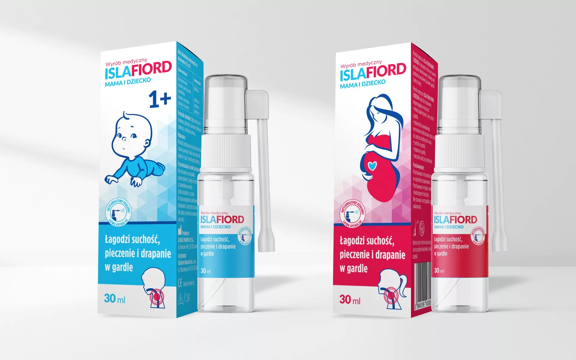 Projekt opakowania wyrobu medycznego - ISLAFIORD, spray