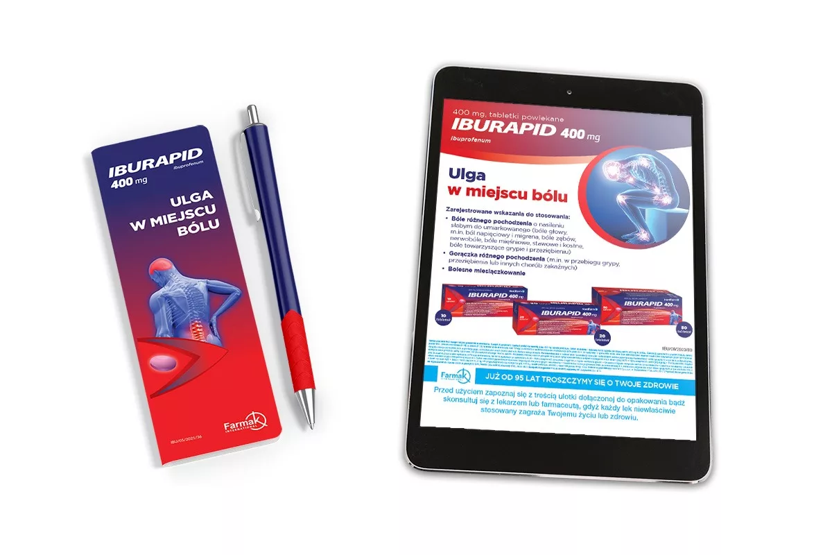 PharmaPack Design – projekt gadżetów leku OTC IBURAPID FARMAK dla lekarzy i pacjentów