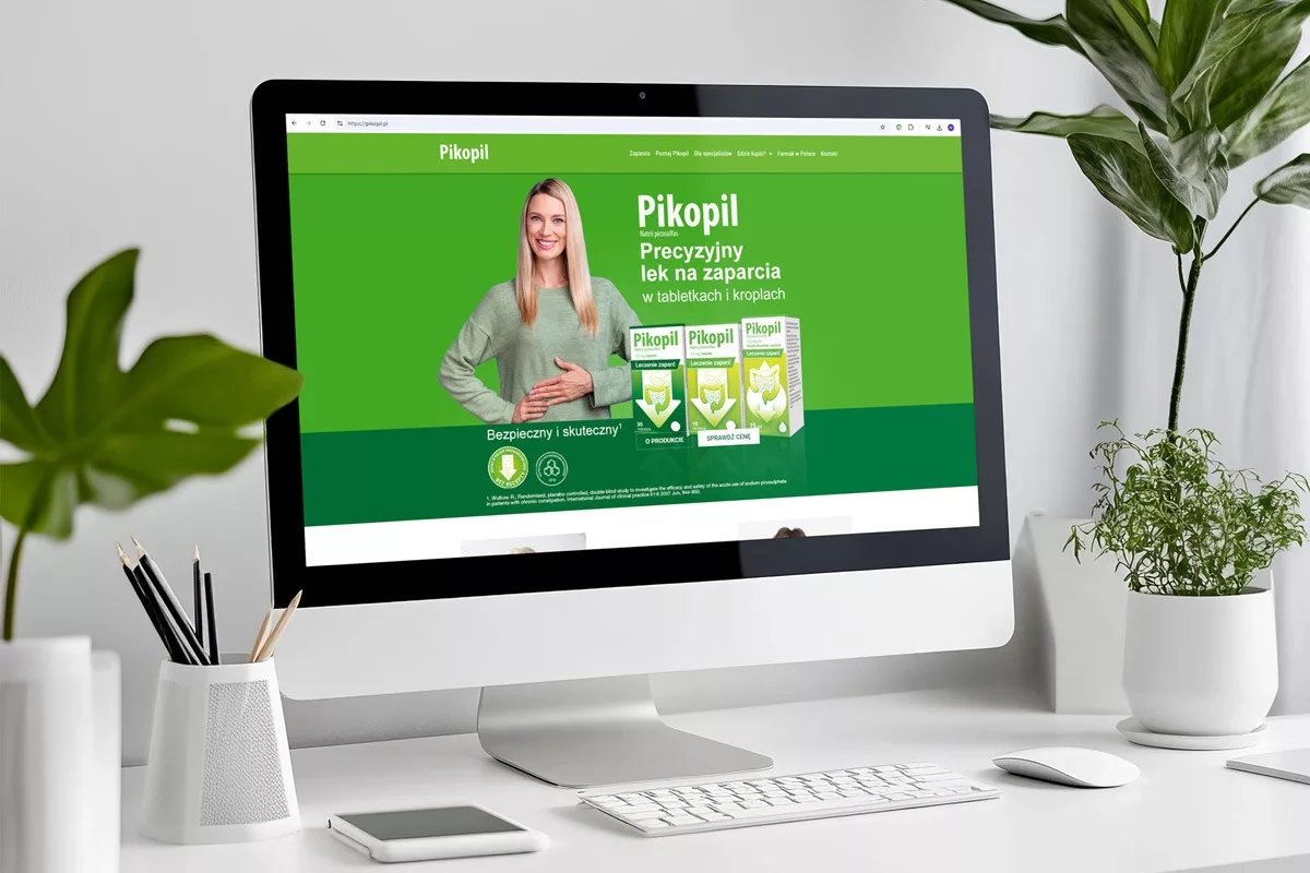 Projekt i wykonanie strony www dla leku OTC Pikopil przez PharmaPack Design